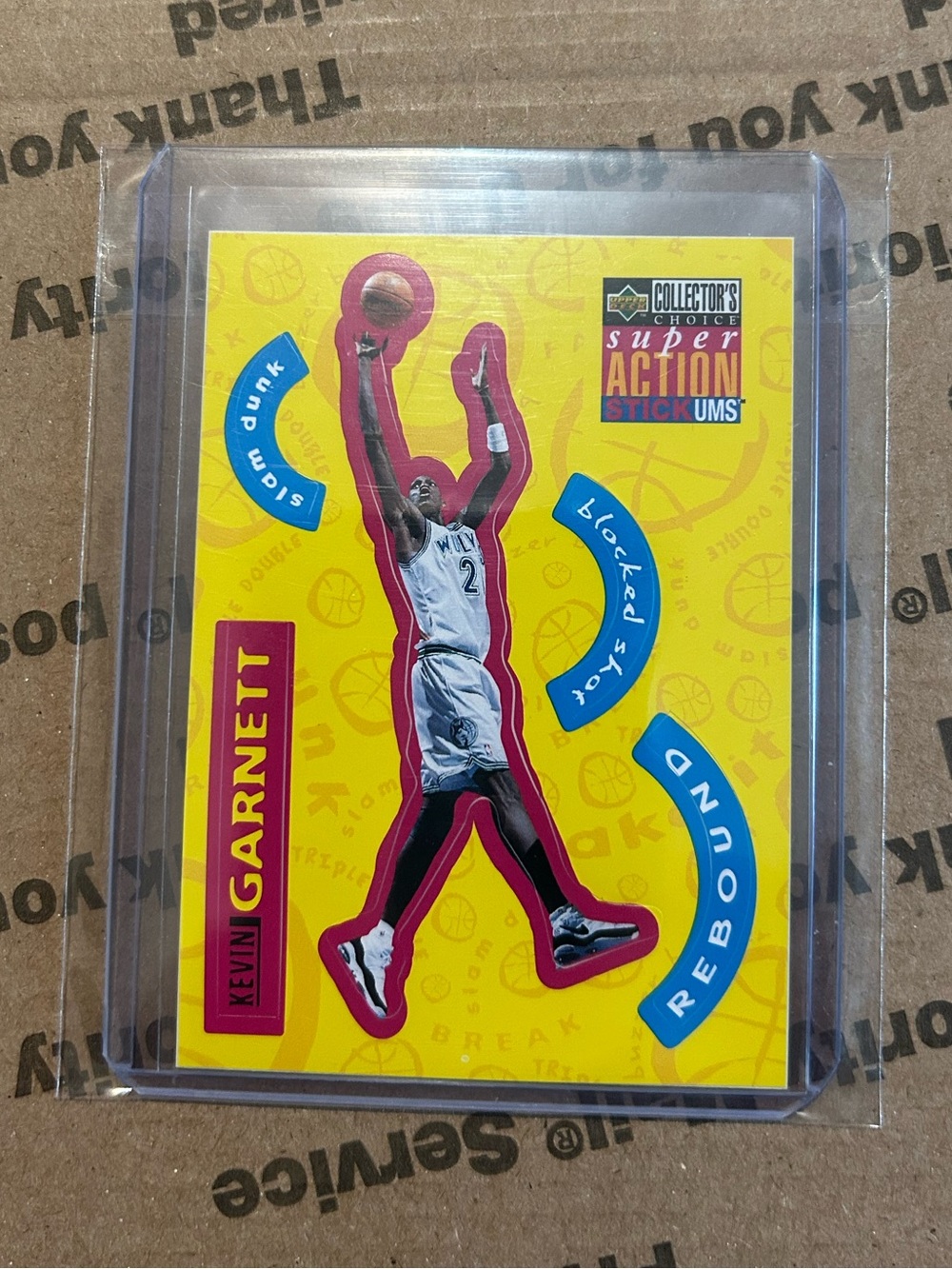 Kevin Garnett ‘96 Upper Deck Collector’s Choice Sticker Card No. S16